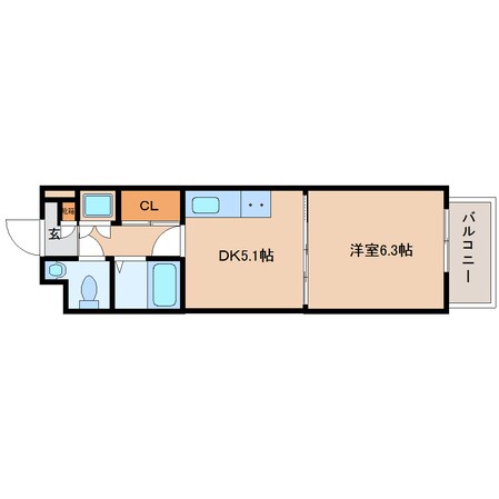 木津駅 バス9分  州見台7丁目東下車：停歩5分 5階の物件間取画像